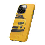Yellow Supra Phone Case, MK4 90s JDM Legend Tough Protective Cover for Men