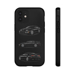 Black 300ZX Sports Car Tough Phone Case - Multi View