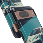 Retro Teal Sports Car C8 phone case | Tough Cases