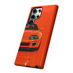 Orange Supra Phone Case, MK4 90s JDM Legend Tough Protective Cover for Men