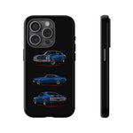 1970 Chevelle SS Phone Case Blue, Three-View Vector Tough Cover