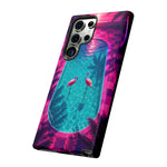 Neon Flamingo Pool Vaporwave Art Tough Phone Case