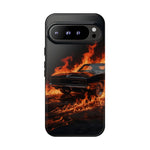 Black Charger Classic Muscle Flames Tough Phone Case Cover Gift