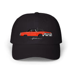 1963 Galaxie Convertible Dad Hat Classic Car Cap Red Black Top