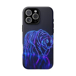 Neon Blue Tiger phone case | tough protective cover