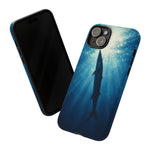 Barracuda Silhouette Phone Case, Sunlit Marine Art Tough Cover