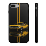 AAR Cuda Phone Case, Yellow 70 Muscle Car Stripe Studio Cover