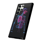 Neon Anatomical Skeleton Phone Case | Internal Displacement Art