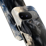 Black Lab Watercolor Art Tough Phone Case - Dog Portrait