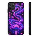 Neon Dragon Smoke Trail Vaporwave Art Tough Phone Case