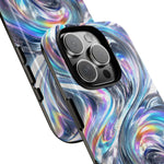 Chrome Metallic Swirl  Art Tough Phone Case