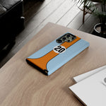 Blue Orange 20 Retro Endurance Racing Stripe Tough Phone Case Cover