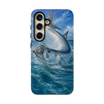 Tarpon Jump Phone Case, Fly Fishing Flats Tough Cover for Anglers