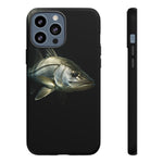 Snook Fishing Phone Case, Saltwater Portrait Black Cover, Gift