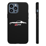 1970 Camaro Z28 White Silhouette Tough Phone Case Cover Gift