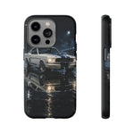 GT350 Phone Case White, Rainy Track Night Classic Racer Tough Cover