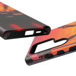 Black Camaro ZL1 Sunset Tough Phone Case - Palm Silhouette
