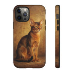 Abyssinian Warm Ticked Portrait Art Tough Phone Case