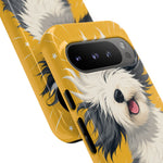 Sheepdog Hair Flip Phone Case Funny Dog Lover Gift