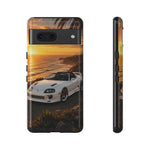 Supra MK4 Super White Targa Coastal Art Tough Phone Case