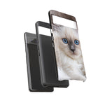 Ragdoll Kitten Phone Case, Blue Eyes Macro Portrait Cover, Gift
