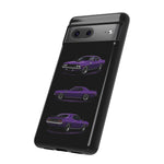 Cuda Phone Case Purple, Three-View Vector Tough Cover, Gift
