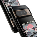 R34 Skyline GT-R Sakura Mountain JDM Tough Phone Case Gift