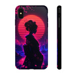 Neon Geisha Silhouette Phone Case | Tough Cover