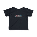 1961 Corvette Red White Blue Classic Chevy Sports Car Graphic Baby Tee Shirt