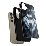 Siberian Husky Geometric Diamond Art Tough Phone Case
