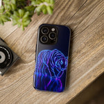 Neon Blue Tiger phone case | tough protective cover