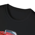 Red 1966 Continental Classic Car T-Shirt | Vintage Convertible Illustration