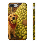 Golden Retriever with Tennis Ball phone case | Cute Dog Art, Tennis Ball Pile