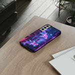 Neon Koi Reflection Vaporwave phone case | Tough Cover