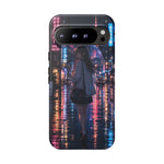 Lofi Anime Rain Street Art Tough Phone Case