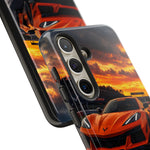 Orange C8 Z06 Flat Plane V8 Speed Art Tough Phone Case