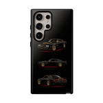 Trans Am Phone Case Black Gold, Three-View Vector Tough Cover