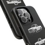 Chevy 1500 OBS Truck Phone Case White, Three-View Vector Cover