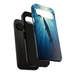 Barracuda Silhouette Phone Case, Sunlit Marine Art Tough Cover