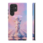 Praying Cherub Statue halo Vaporwave Aesthetic phone case