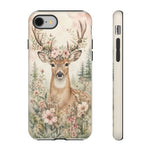 Deer Floral Antler Crown Art Tough Phone Case