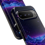Retro Neon Mountains Phone Case | Vaporwave Galaxy Landscape