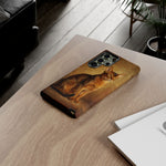 Abyssinian Warm Ticked Portrait Art Tough Phone Case