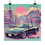 RX-7 Poster Pastel Tokyo JDM Vaporwave Retro Wall Art