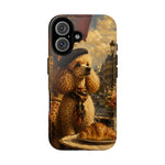 Poodle in Beret Phone Case | Vintage Paris Café Illustration