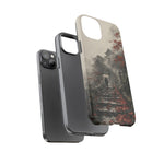 Autumn Temple Steps phone case | Japanese watercolor landscape cover