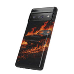 Black Charger Classic Muscle Flames Tough Phone Case Cover Gift
