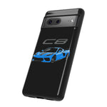 Rapid Blue C8 Corvette Vector Tough Phone Case