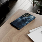 Russian Blue Cat Silver Moonlight Art Tough Phone Case