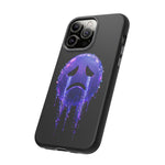 Glitch Sad Face Phone Case, Anime Melt Static Tough Cover